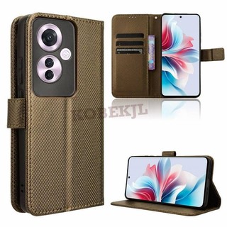 OPPO Reno 11F 手機殼翻蓋鑽石 PU 皮革錢包卡槽手機保護套適用於 OPPO Reno 11F 11Pro