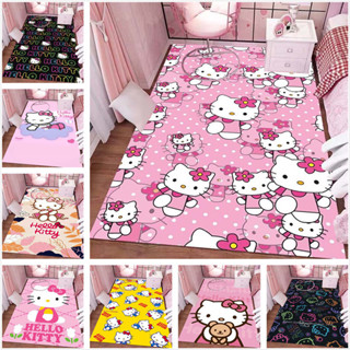 Hello Kitty動漫卡通可愛印花地毯客廳沙發區兒童爬行地墊家用門邊吸水防滑墊-2
