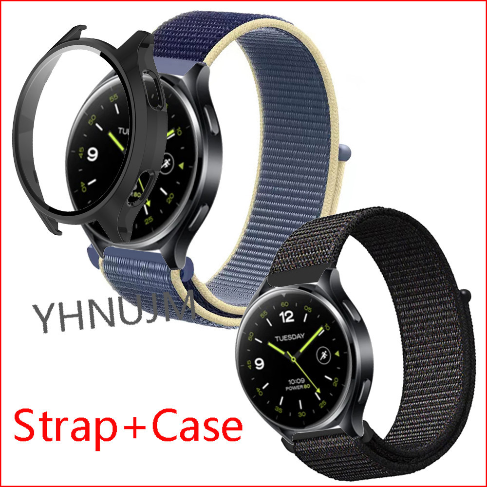XIAOMI 適用於小米手錶 2 錶帶的尼龍錶帶運動腕帶小米手錶 2 外殼屏幕保護膜