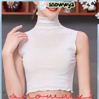 SNOWWY2軟立領假領,半高領婦女網眼假領,新建毛衣襯衫領帶毛衣裝飾時尚襯衫襯衫
