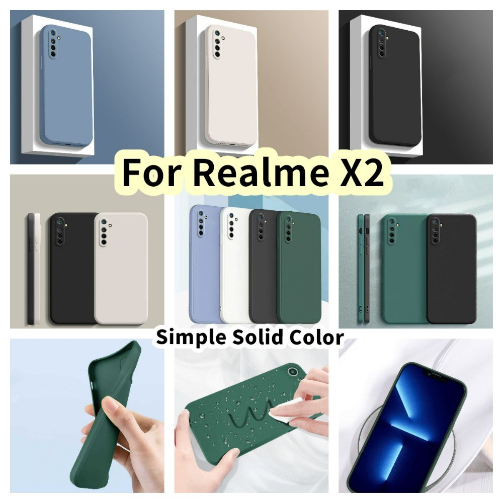 【吉田】Realme X2矽膠全保護殼防指紋彩色手機殼保護套