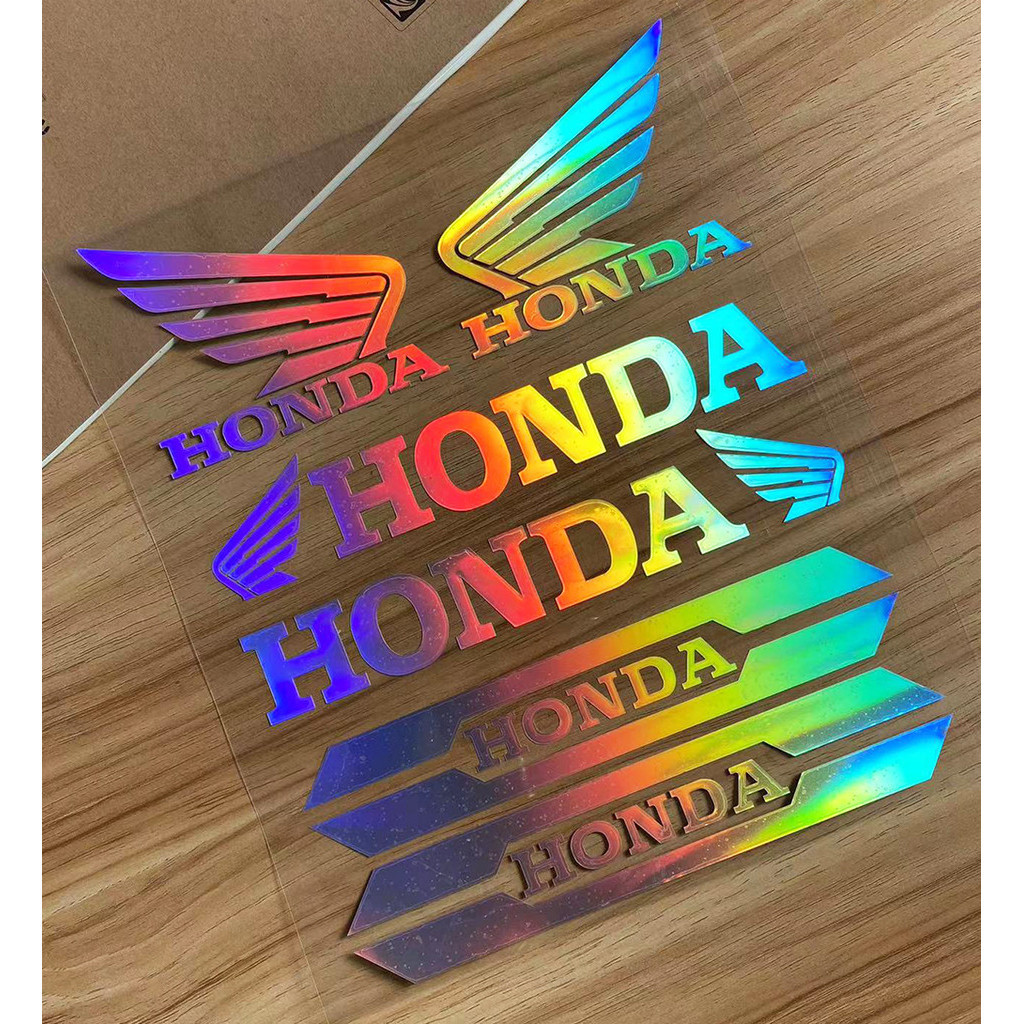 HONDA 適用於本田標誌摩托車貼紙本田反光摩托車油箱貼紙前擋風玻璃整流罩車身側貼