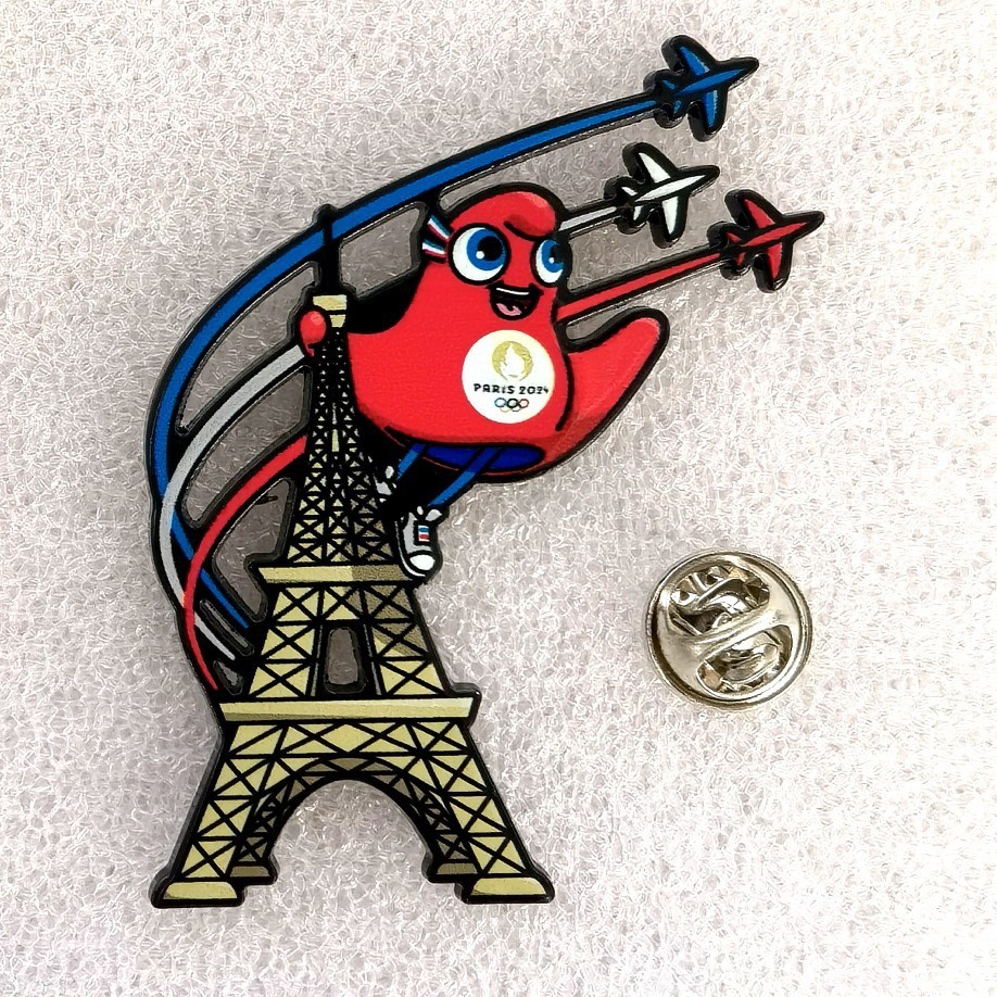 ❤限量款❤2024法國巴黎奧運會吉祥物艾菲爾鐵塔徽章