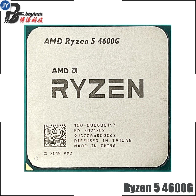 Amd銳龍5 4600G R5 4600G 3.7GHz 六核十二線程65W CPU處理器L3=8M 100-00000