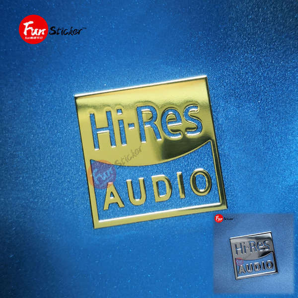 新款 SONY Hi-res AUDIO小金標 高品質音效認證 金屬貼 耳放 手機貼紙