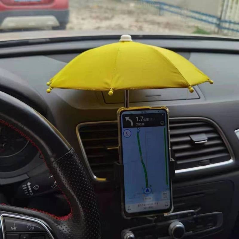 【現貨速發】手機支架遮陽傘 小雨傘車載隔熱小雨傘 貨拉拉滴滴車內遮陽小傘 7ZE1