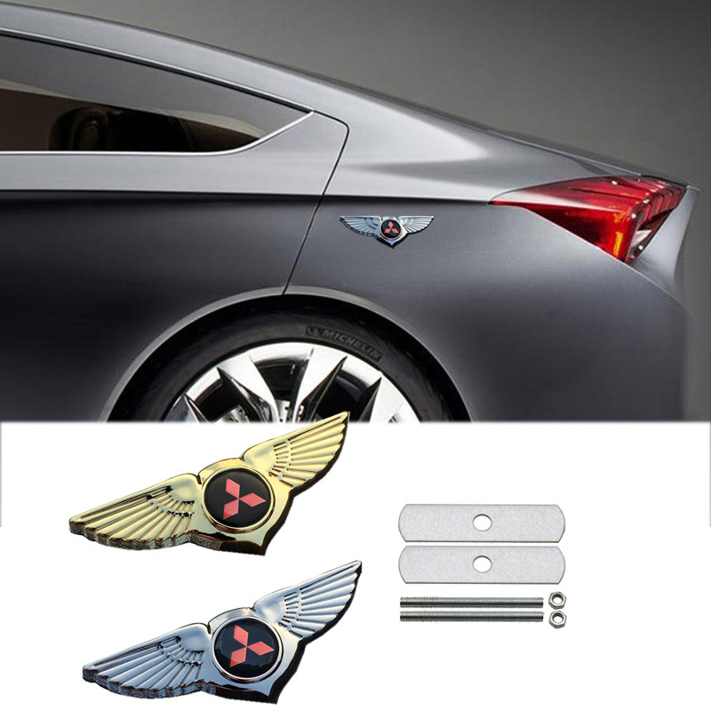 MITSUBISHI 適用於三菱 EVO Sport Galant Montero L200 的車身後備箱貼紙前格柵標誌