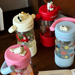 玻璃杯 550ml 雙層玻璃杯 耐熱玻璃杯 ins 咖啡玻璃杯 泡茶玻璃杯 手提隨行杯 辦公室玻璃杯