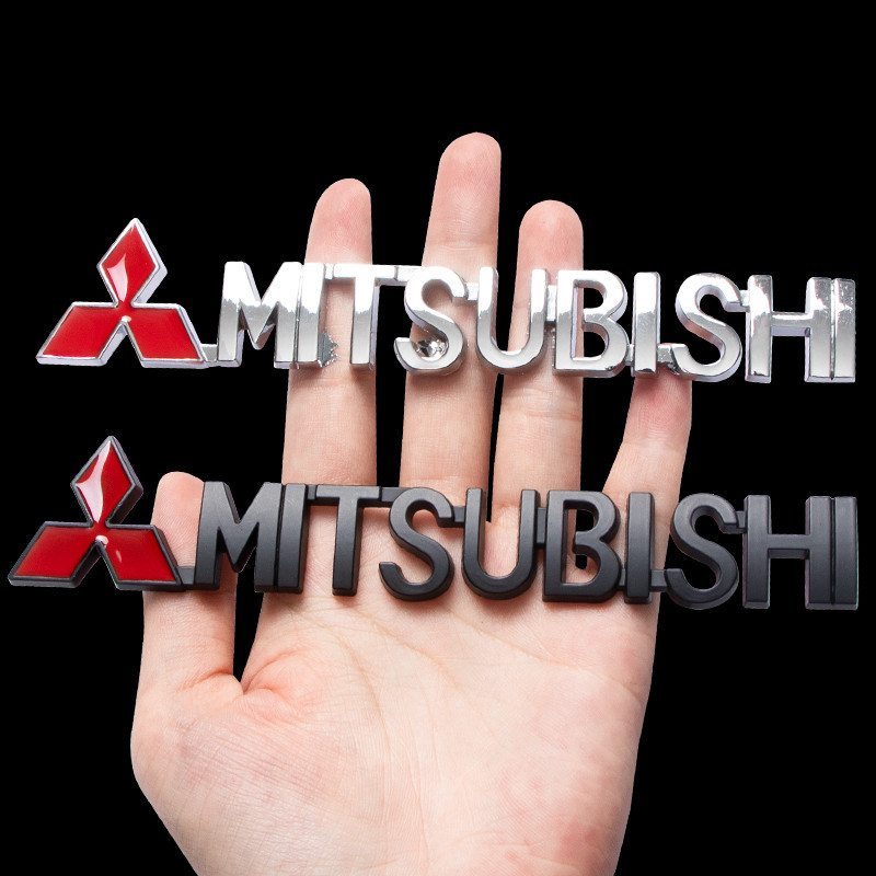MITSUBISHI 三菱 3D 側擋泥板後備箱標誌貼紙三菱車身裝飾貼花改裝金屬車貼