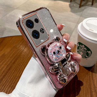 外殼 Redmi Note 13 PRO PLUS 4G 5G手機殼TPU 3D七彩珠熊立體支架柔性矽膠超薄電鍍軟殼