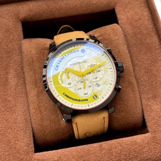 新款輕奢Montblanc 卓越品質男士腕錶,進口小牛皮錶帶，紳士風範男手錶