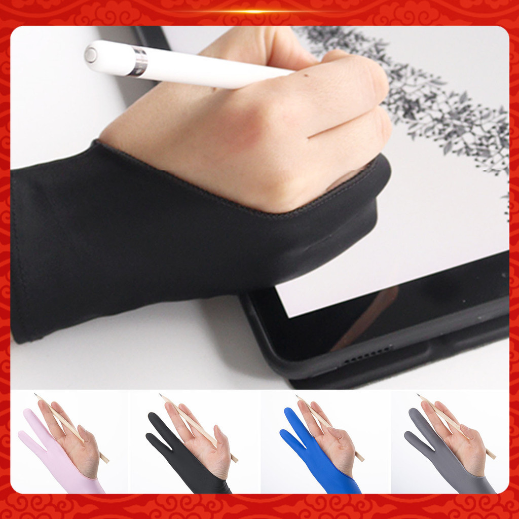 Ppsv❤1 件藝術家繪圖手套彈力防止弄髒牢固縫合鉛筆圖形防誤觸手套辦公室