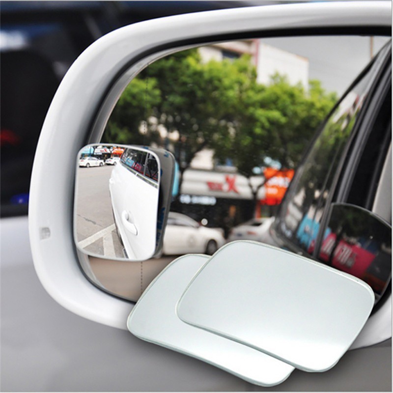 Ftu 2PCS可調式汽車後視鏡盲點側後視凸廣角停車