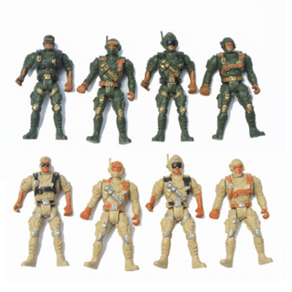 4個特種兵模型玩具9cm小兵人童年經典懷舊兒童模型玩具