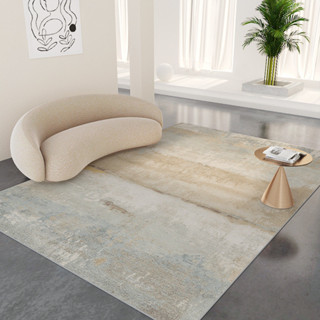 地毯客廳侘寂風地毯簡約現代輕奢高級感沙發茶几墊子駝色臥室床邊地墊