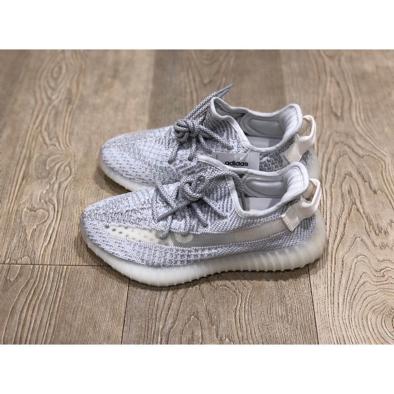 實圖 Adidas yeezy boost 350 v2 Static 滿天星 3M反光 灰白 白色 椰子鞋 350V2