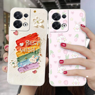適用於 OPPO reno 8 5g / reno 8 pro 5g 防裂外殼的白色軟殼高品質 TPU 保護套全保護矽橡
