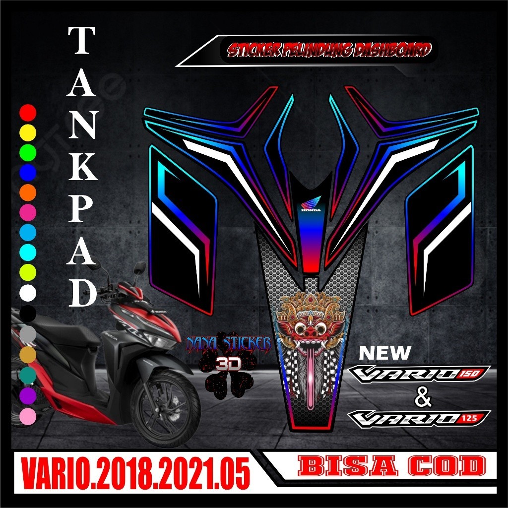 貼花 HONDA VARIO 全新 125 和 150CC 2018 2021 保護儀表板 Tankpad 甲板墊摩托車