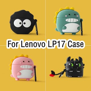 LENOVO 適用於 Thinkplus 聯想 LP17 手機殼時尚卡通煤球軟矽膠手機殼耳機殼保護套
