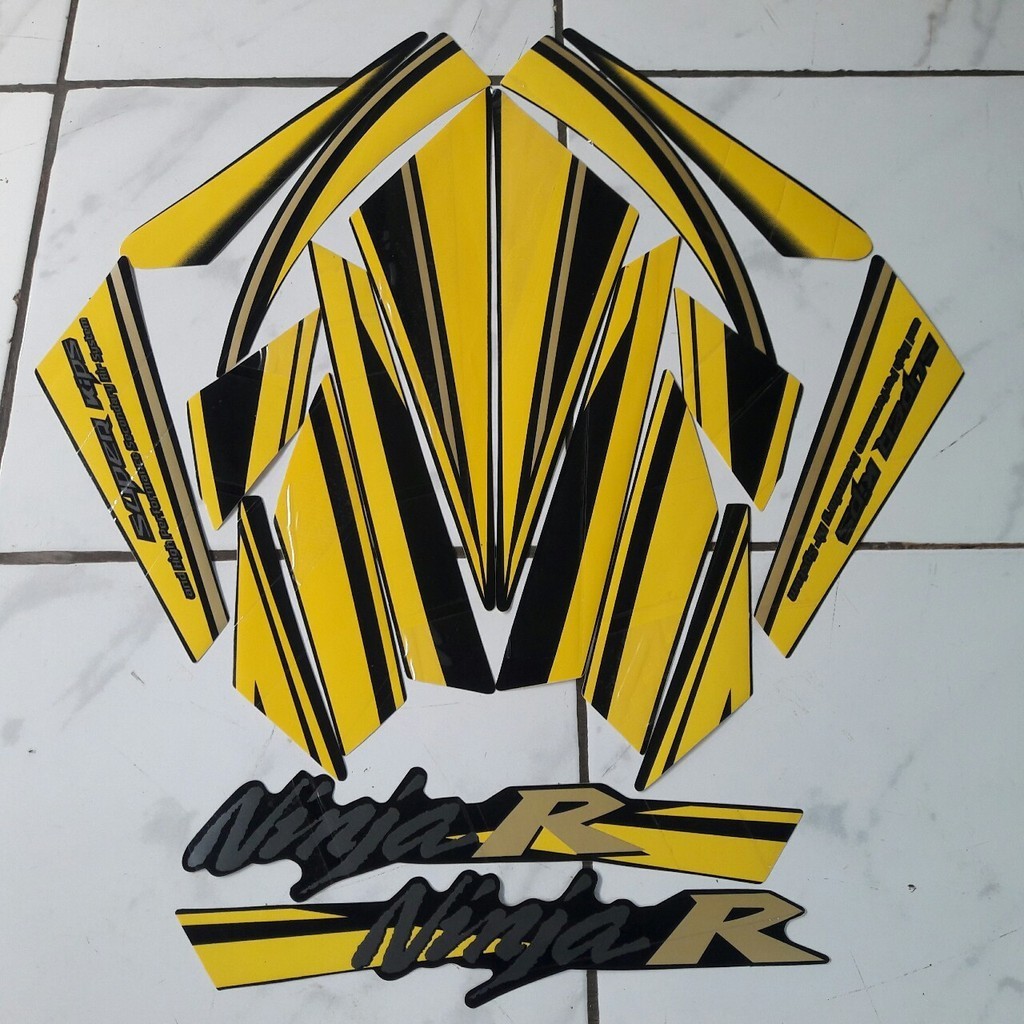 KAWASAKI 川崎忍者 R 150 SE 2015 黃色摩托車貼紙條紋