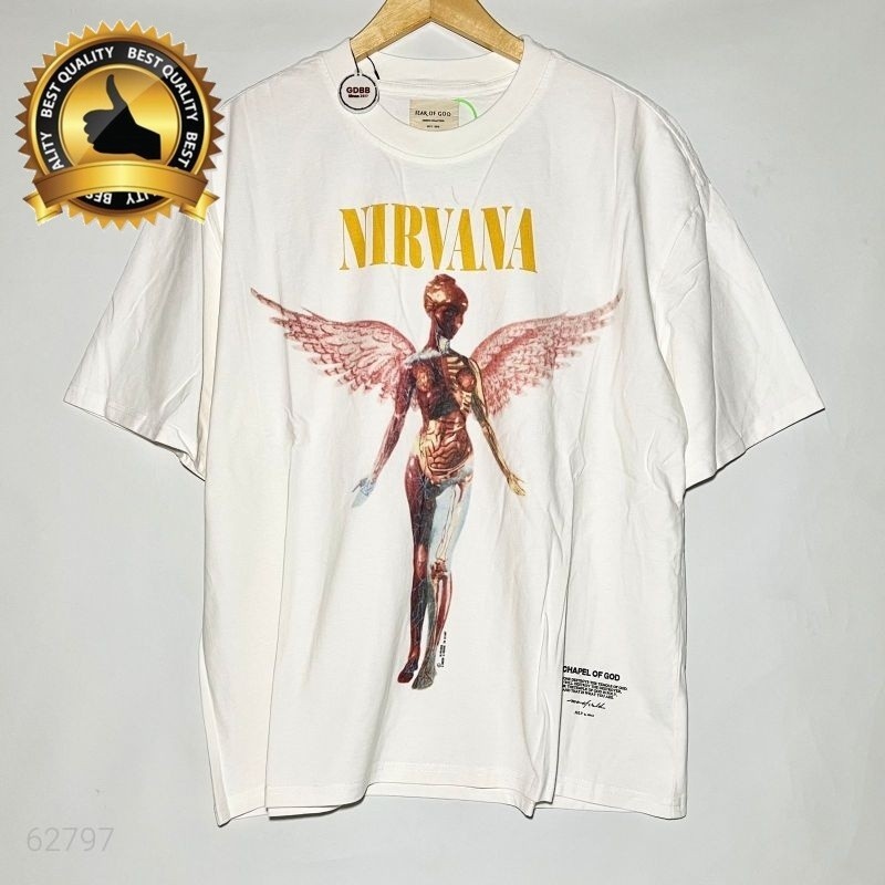 T 恤 Fear Of God Nirvana In Utero Chapel Of God 復古 T 恤 A5