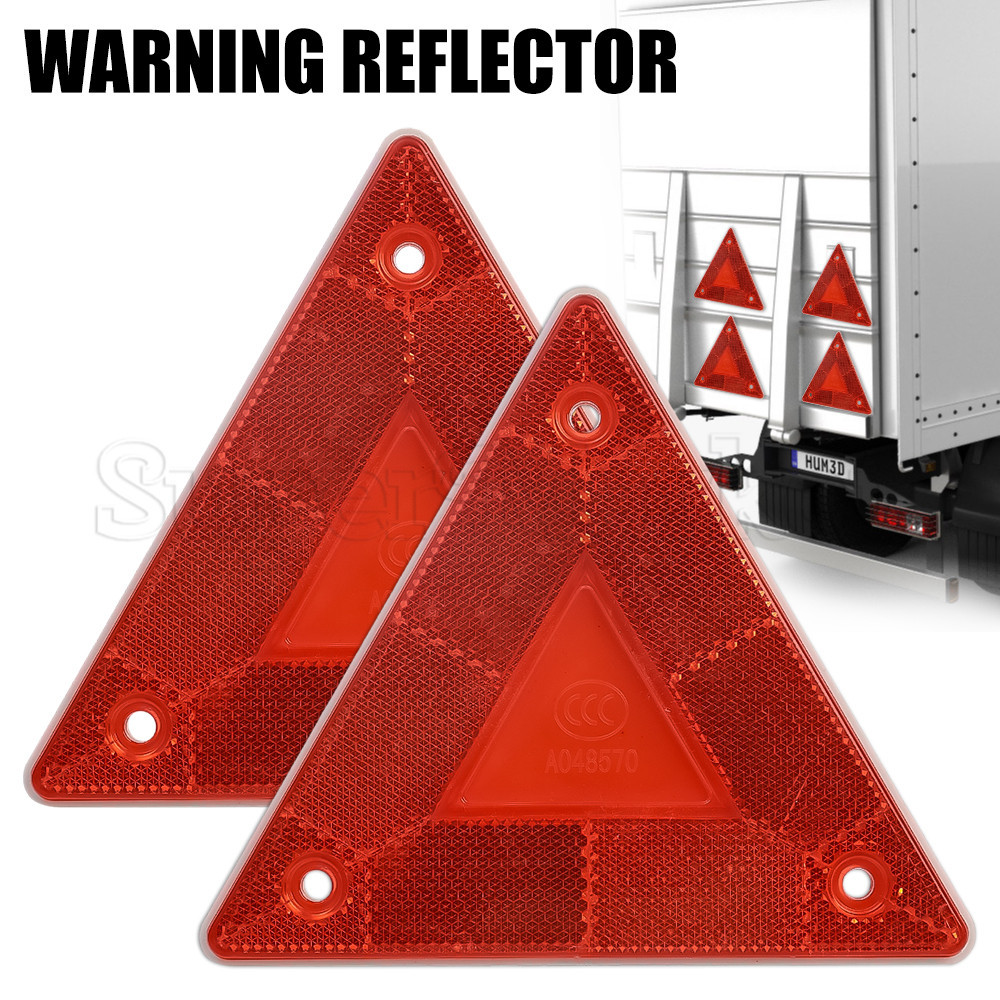 汽車三角警告反射器 - 卡車板尾燈 - 安全反光標誌板 - 紅色麻煩標誌 - 停止警告標誌板 - 拖車大篷車尾部配件