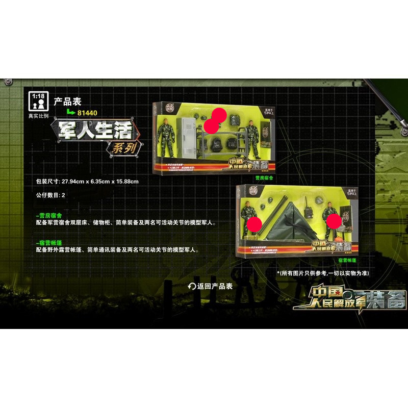 正義紅師 1:18軍事模型裝備 3.75兵人兒童玩具禮品軍人生活雙公仔人偶