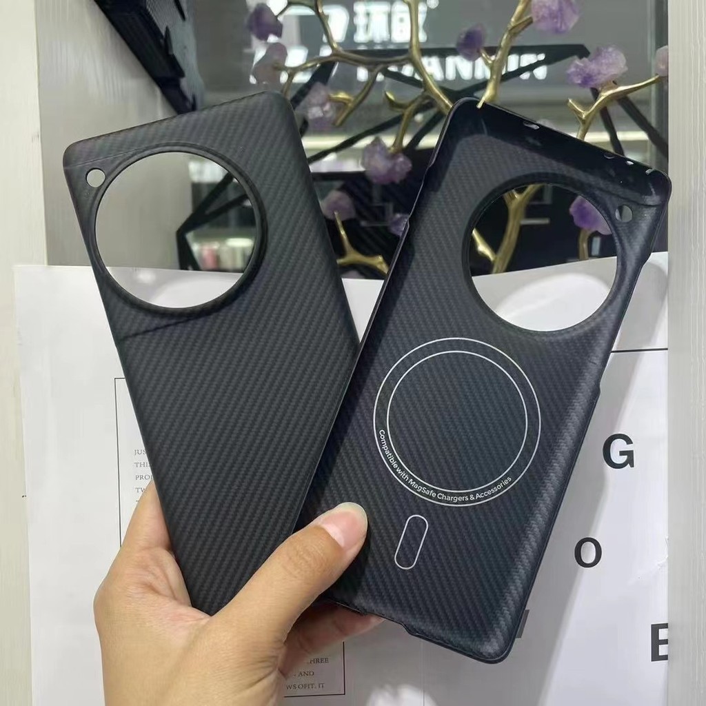 適用於 OnePlus 12 超薄芳綸纖維硬蓋的真正碳纖維磁性外殼支持無線充電