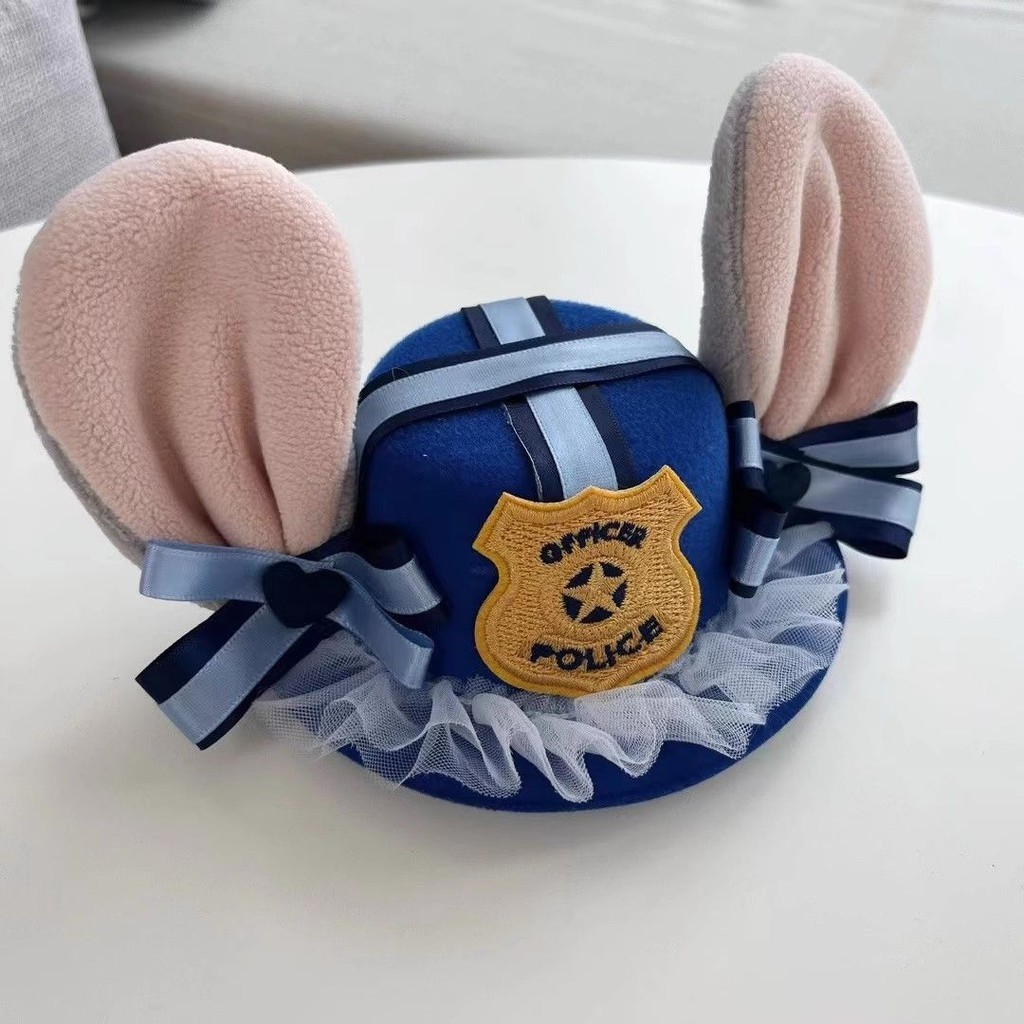 cosplay兔子朱迪瘋狂動物城頭飾兒童耳朵帽子髮夾可愛甜美兔髮箍 WMH8