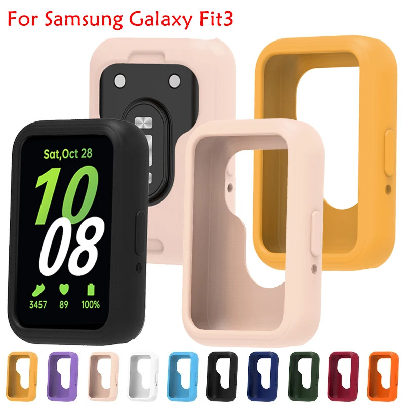 SAMSUNG 運動耐磨矽膠套兼容三星 Galaxy Fit 3 Watch 360 保護殼適用於三星 Galaxy F