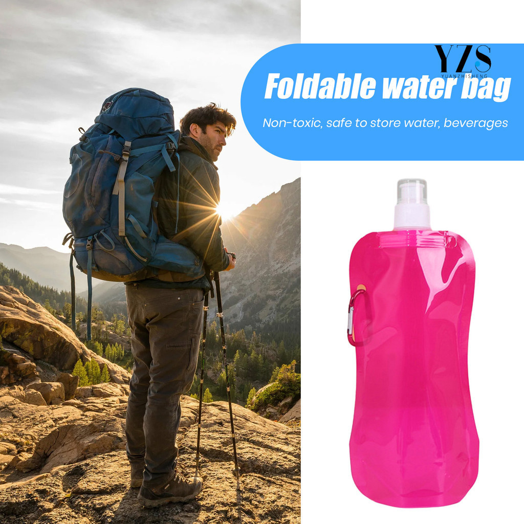 [登拓運動]便攜摺疊水袋戶外運動塑膠液體包裝袋480ml健身登山水袋