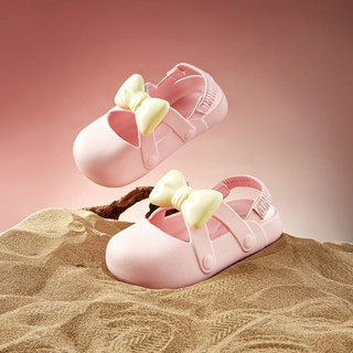 Cheerful Mario幸福瑪麗 女童涼鞋 粉色蝴蝶結(170-220) 公主娃娃鞋 新款柔軟防滑 夏季時尚兒童涼鞋