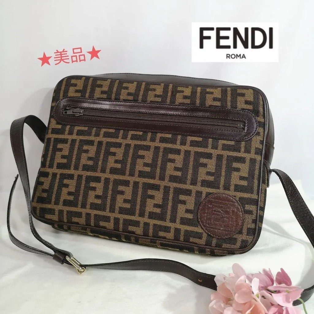 FENDI 芬迪 肩背包 Lei Zucca花紋 日本直送 二手