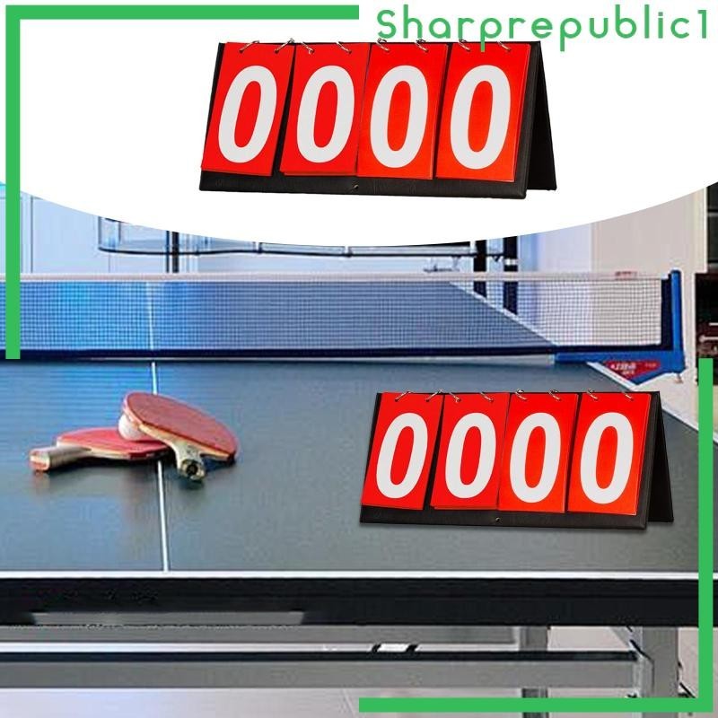 [Sharprepublic1] 桌面記分牌記分員 4 位數比賽便攜式記分籃球室內和室外足球排球