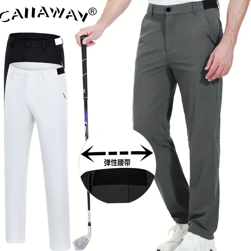 【現貨秒發】高爾夫球衣 高爾夫球褲 春秋高爾夫長褲男CAIIAWAV彈性速乾褲子腰圍有鬆緊帶Golf球褲