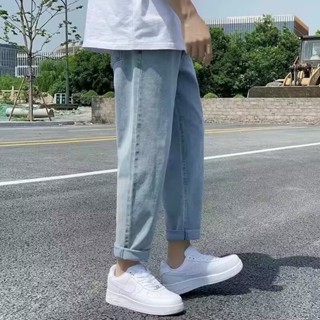 【HOT 本舖】男裝 春夏季牛仔褲子男寬鬆直筒褲垂感港風潮流褲子男百搭休閒褲