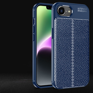 適用於 Apple iPhone 16e iPhone16e 5G 軟防震外殼防指紋後蓋的皮革防摔手機殼
