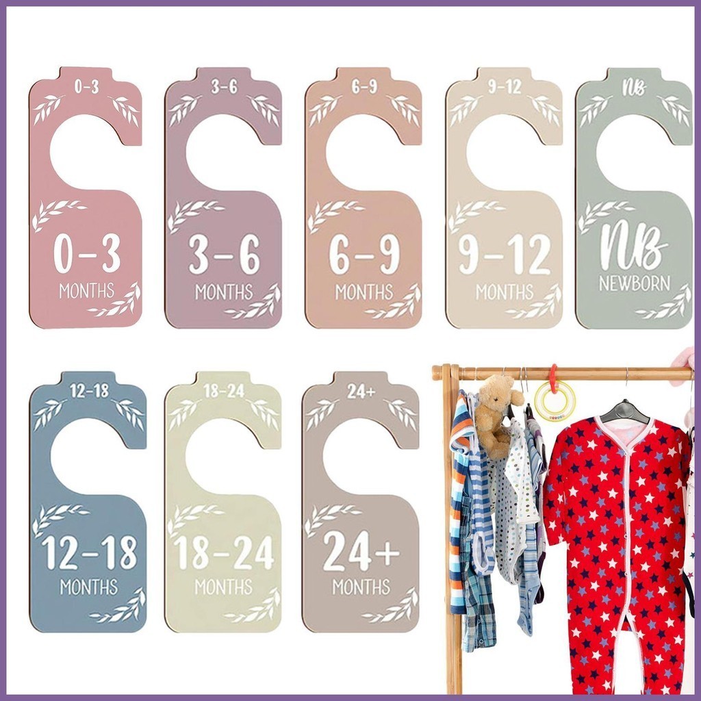 用於壁櫥嬰兒衣櫃的衣服分離器木製衣服分離器 8 件多功能光滑裝飾 teitw teitw