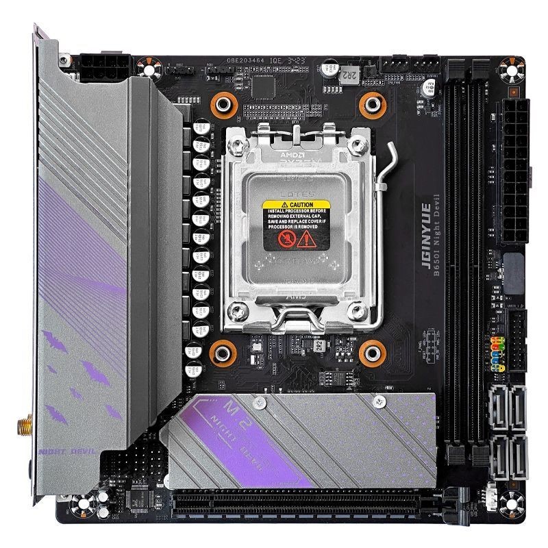 精粵B650i Night Devil主板itx迷你DDR5電腦AM5支持7000系列CPU
