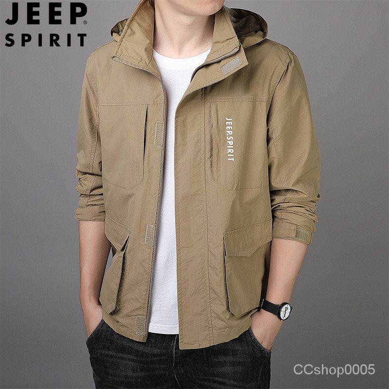 新品特價JEEP SPIRIT夾克男中年時尚休閒男裝外套工裝春秋款外套HL7167