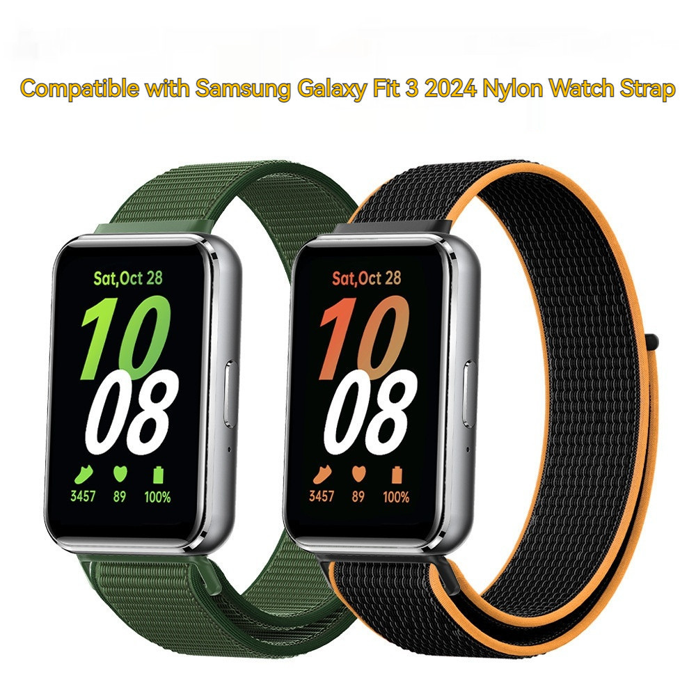 兼容三星 Samsung Galaxy Fit 3/Fit3 尼龍編織錶帶,Galaxy Fit 3 運動錶帶替換腕帶