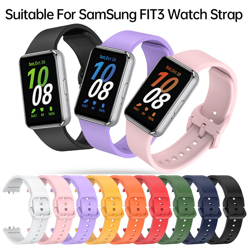 SAMSUNG 三星 Galaxy Fit 3 矽膠 錶帶 手鍊 Galaxy Fit3 腕帶 彩色替換帶 SM-390
