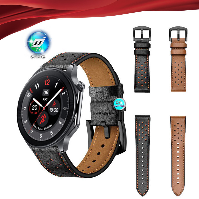 Oneplus Watch 2 錶帶 OPPO Watch X 錶帶皮革錶帶運動腕帶