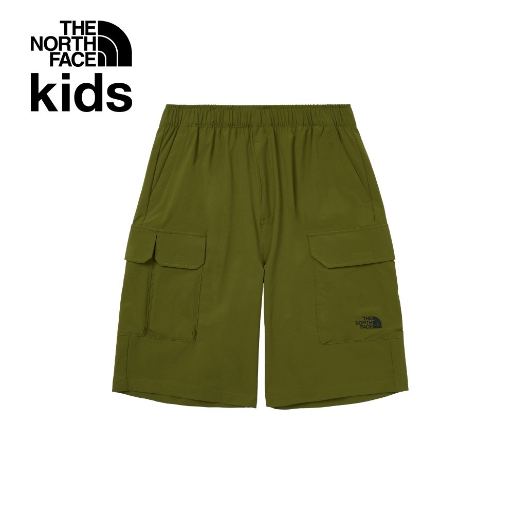 The North Face北面兒童綠色吸濕排汗涼感休閒短褲｜899DPIB