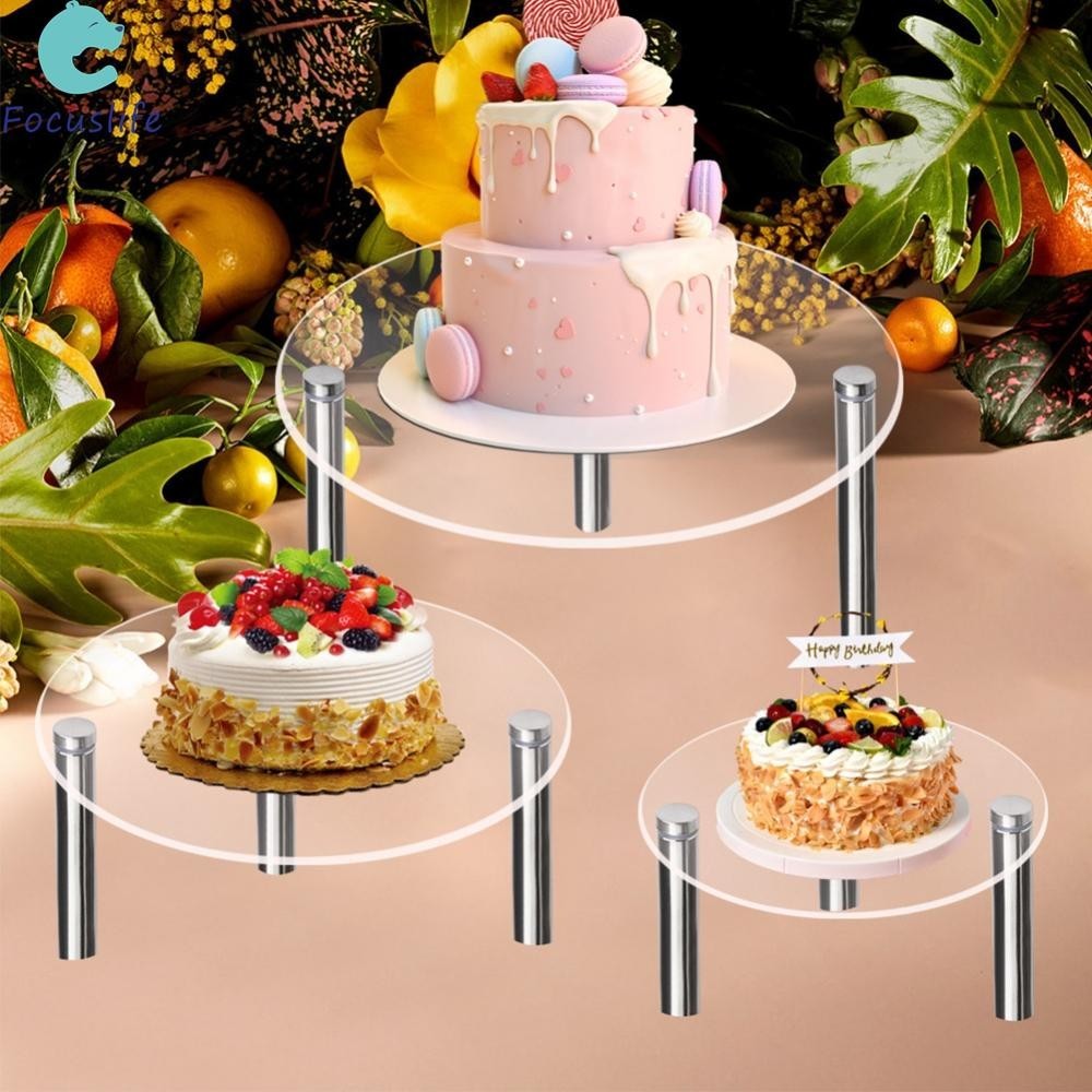 蛋糕架廚房多層替換圓形套裝15-30cm透明