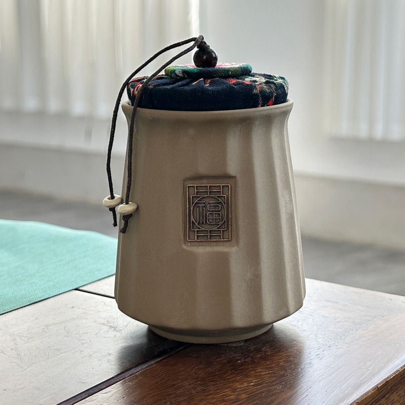 茶葉罐陶瓷密封罐存茶罐中式復古瓷罐儲茶罐家用紅綠茶普洱紅茶罐