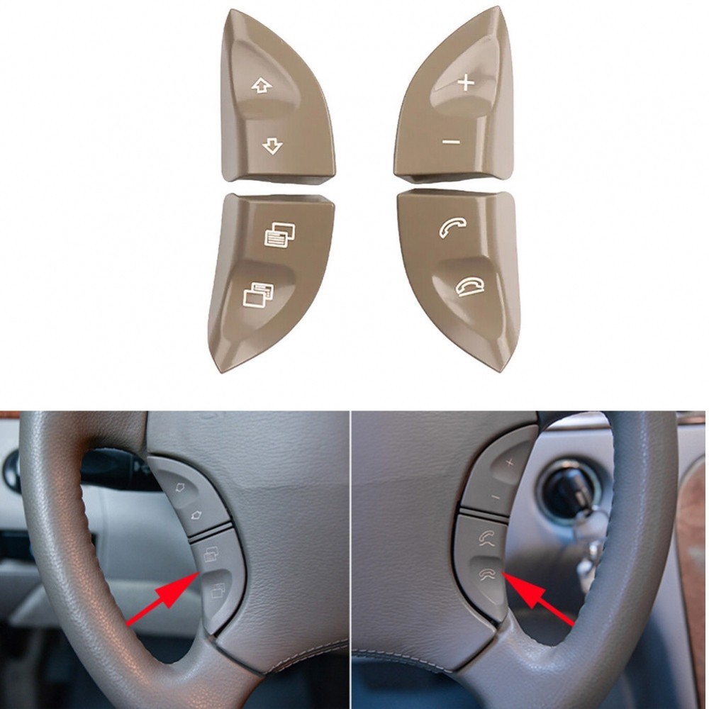 梅賽德斯 W220 W215 米色方向盤控制按鈕開關蓋