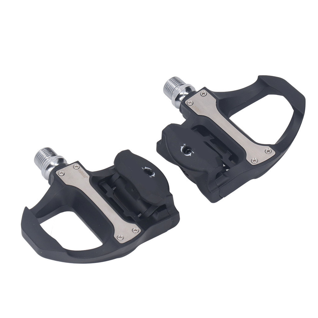Spr-自行車鎖定踏板空氣動力學自行車軸承夾板自鎖踏板帶夾板套裝適用於 Shimano SPD 自鎖系統