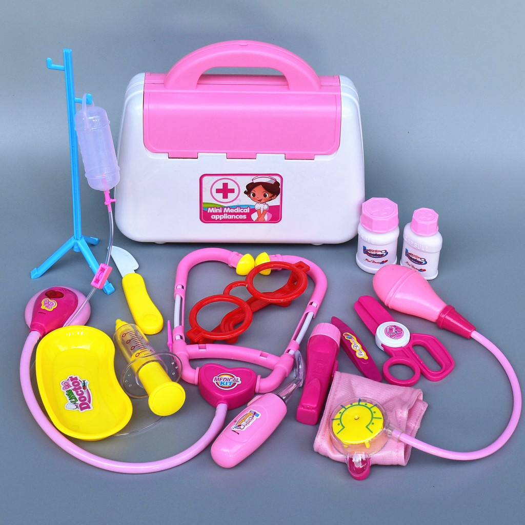 【兒童玩具&amp;現貨】兒童醫生過家家玩具聲光手提醫藥盒套裝聽診器打針血壓計男孩女孩