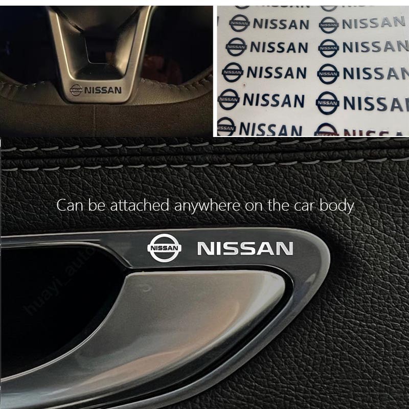 NISSAN 日產標誌汽車 3D 貼紙外部金屬室內裝飾創意窗戶三月 Almera Note Livina Juke X-